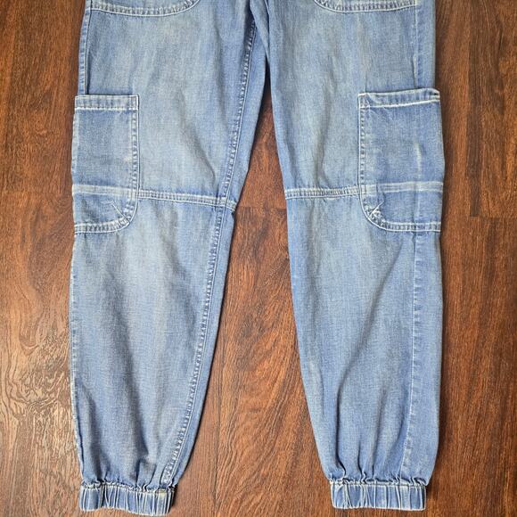 Sundance Jolienne Lightweight Denim Jogger Cargo Pants Button Fly Size 2 - Picture 5 of 10